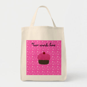 Tote Bag Coeurs roses de rose de petit gâteau de parties