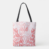 Tote Bag Coeurs rouge et rose (Dos)