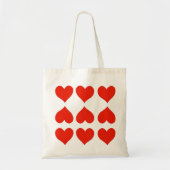 Tote Bag Coeurs rouges (Devant)