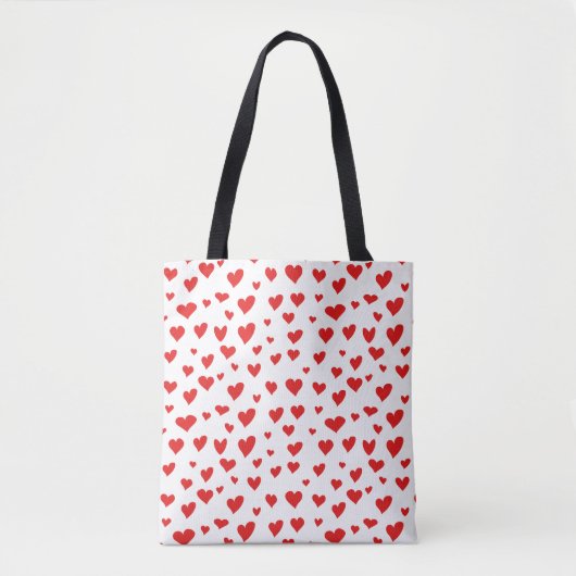 Tote Bag Cœurs Rouges (Devant)