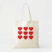 Tote Bag Cœurs rouges de la Saint-Valentin (Devant)