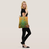Tote Bag Coeurs tombants Orange (Sur le modèle)