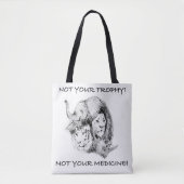 Tote Bag COFFRET et non votre trophée ; le double a (Devant)