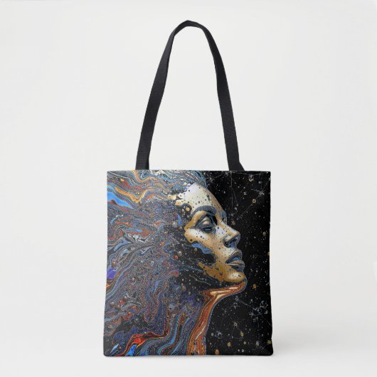 Tote Bag "Cognition Céleste" – Un Portrait Surréaliste (Devant)