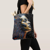 Tote Bag "Cognition Céleste" – Un Portrait Surréaliste (De près)