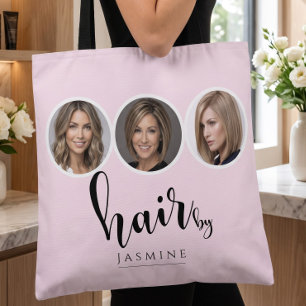 Tote Bag Coiffeur Coiffeuse Élégant Rose 3 Photo
