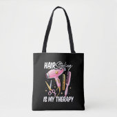Tote Bag Coiffeur Est Ma Thérapie (Devant)