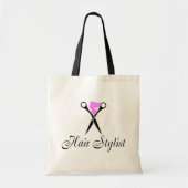 Tote Bag Coiffeur (rose/ciseaux) (Devant)