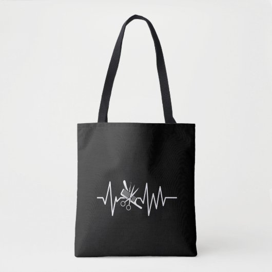 Tote Bag Coiffeuse - Ciseaux de barbier Comb (Devant)