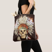 Tote Bag Coiffure Amérindienne Tirée À La Main Avec H (De près)