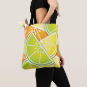 Tote Bag Coincés d'agrumes funky (De près)