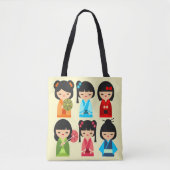 Tote Bag Cokeshi doll (Devant)
