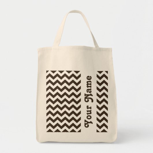 Tote Bag Cola Safari Chevron avec nom personnalisable (Devant)