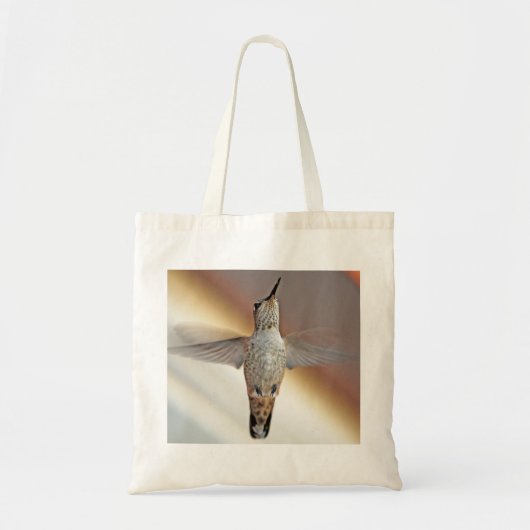 Tote Bag Colibri à la fleur de lin (Devant)