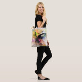 Tote Bag Colibri à l'aquarelle (Sur le modèle)