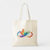 Tote Bag Colibri arc-en-ciel avec symbole Infinity (Dos)