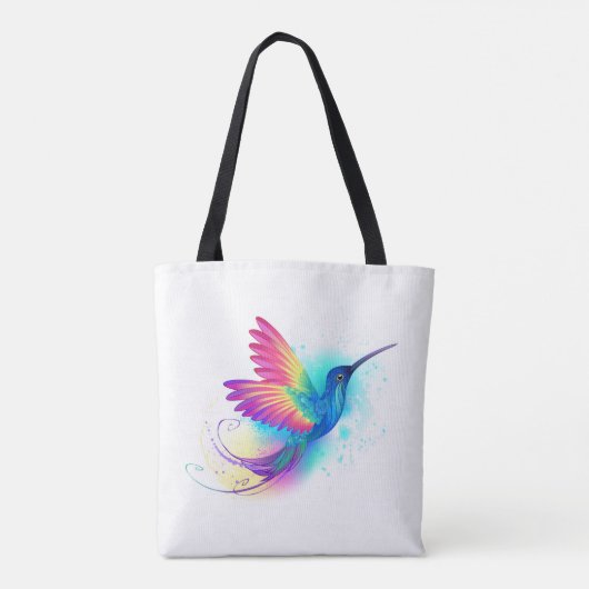 Tote Bag Colibri arc-en-ciel exotique (Dos)