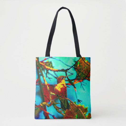 Tote Bag Colibri coloré (Devant)