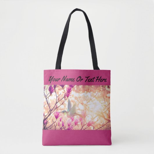 Tote Bag Colibri dans le jardin (Devant)