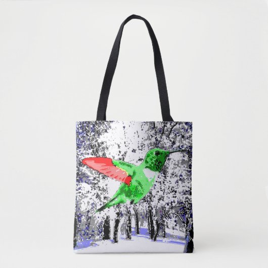 Tote Bag Colibri de Noël (Devant)