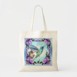 Tote Bag Colibri et budget rose Fourre-tout