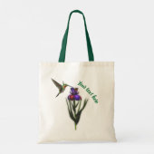 Tote Bag Colibri Et Fleur Iris Personnalisés (Dos)
