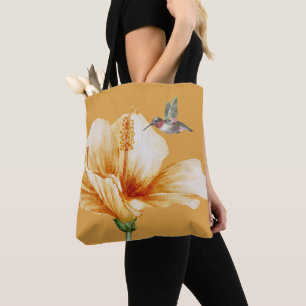 Tote Bag Colibri et Hibiscus