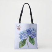 Tote Bag Colibri et Hydrangea (Devant)