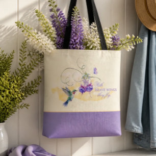 Tote Bag Colibri et papillon inspirants