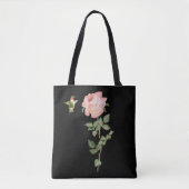 Tote Bag Colibri et Rose (Devant)