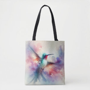 Tote Bag Colibri gracieux en aquarelle