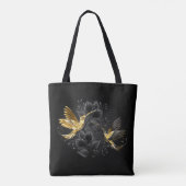 Tote Bag Colibri noir et or (Dos)