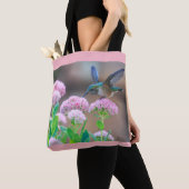 Tote Bag Colibri Parmi Les Fleurs (De près)