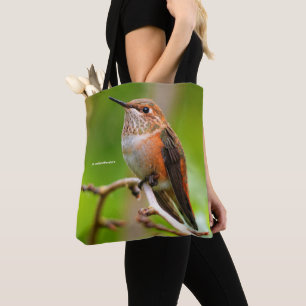 Tote Bag Colibri roux femelle sur le prunier