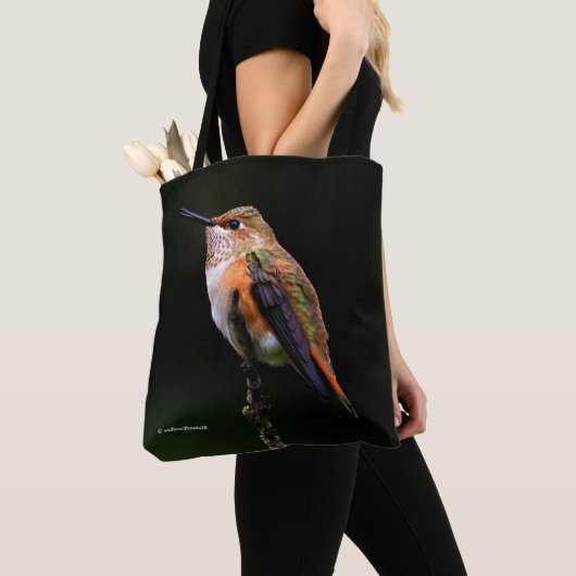 Tote Bag Colibri roux mignon sur arbre fruitier (De près)