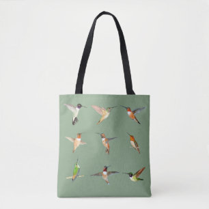 Tote Bag Colibri vert foncé d'Amérique du Nord