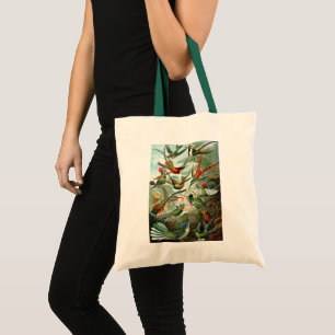 Tote Bag Colibris par Ernst Haeckel, Oiseaux Arbres Vintage