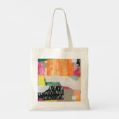 Tote Bag Collage art, moderne coloré abstrait. (Dos)