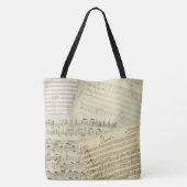 Tote Bag Collage authentique de manuscrits de musique de (Dos)
