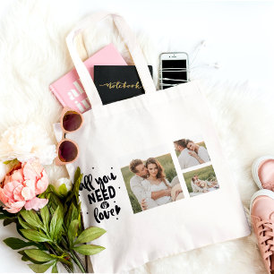 Tote Bag Collage Couple Photo & Tout Ce Dont Vous Avez Beso