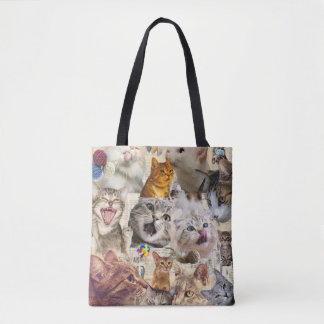 Tote Bag Collage de chats et de jouets