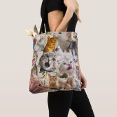 Tote Bag Collage de chats et de jouets (De près)