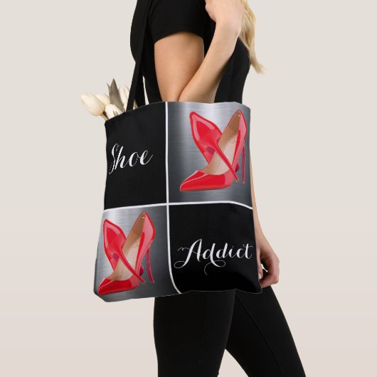Tote Bag Collage de chaussures Red High Heels (De près)