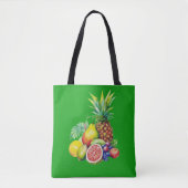 Tote Bag Collage de Fruits Tropicaux (Devant)