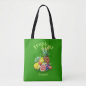 Tote Bag Collage de Fruits Tropicaux (Devant)