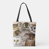Tote Bag Collage de hibou vintage (Dos)