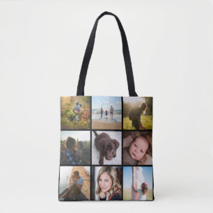 Tote Bag Collage de la photo 12 ou photo carré d'Instagram