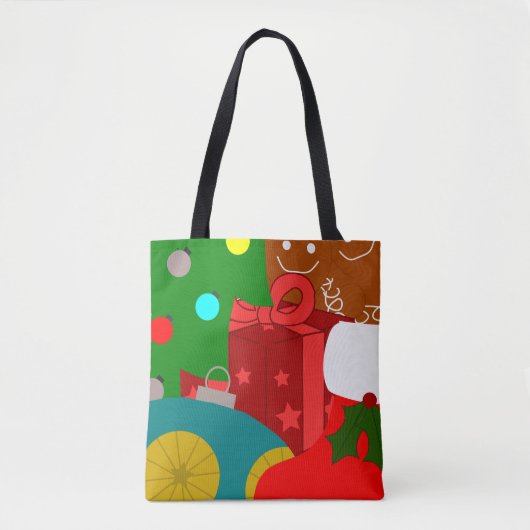 Tote Bag Collage de Noël (Devant)