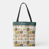 Tote Bag Collage de Noël en or (Dos)
