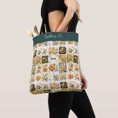Tote Bag Collage de Noël en or (De près)